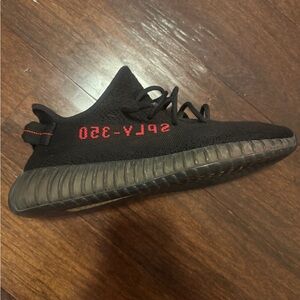 Yeezy Kids Black and Red Sneakers